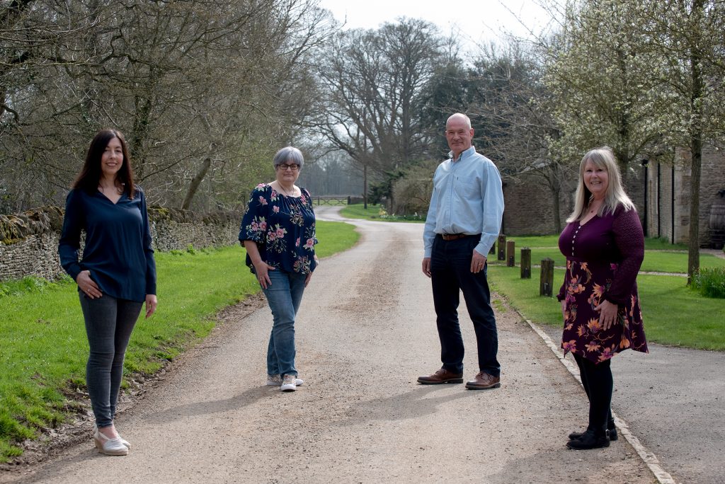 (Left to right): Allison Murray of Allison Murray Design, Fiona Scott of Scott Media, Nigel Chute of Chute Design and Chris Roberts of Chris Roberts PR. Picture taken by Barbara Leatham of Barbara Leatham Photography. 