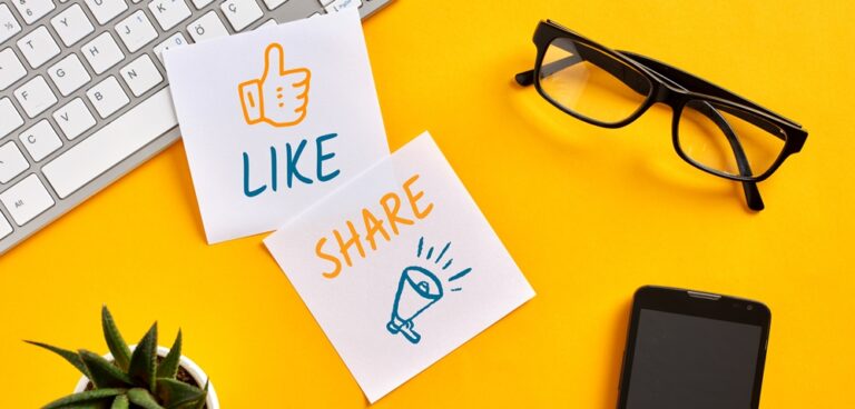 Social media shares and likes
