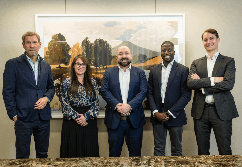 Left to right: Karsten Xander, Founder and CEO, CERTANIA. Linda Douglas, CPO, BB7. Ben Bradford, CEO, BB7. Koby Dankwah, CFO, BB7. Kevin Davies, M&A Director, CERTANIA.