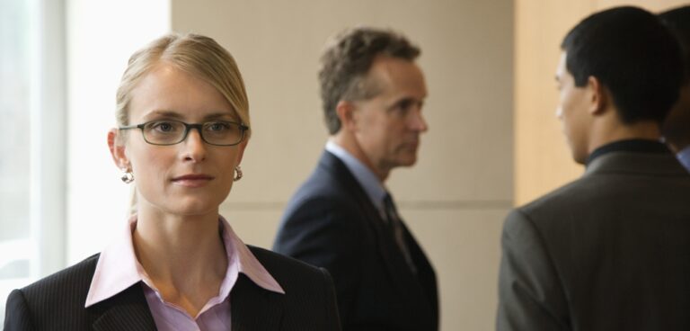 Female entrepreneurs on being unintentionally excluded Businesswoman and Businessmen