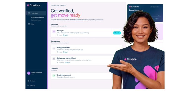 Clara, the UK’s first digital human designed to support estate agents and their buyers and sellers with essential anti-money laundering (AML) checks