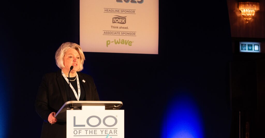 Loo Of The Year Awards Named Finalist In Prestigious European Industry Awards Becky Wall BEM, Managing Director of Loo of the Year Awards.