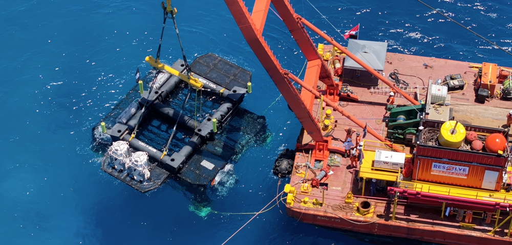 America’s First Open-Ocean Human Habitat in Four Decades Foundation deployment-credit_ DEEP and Brendan H