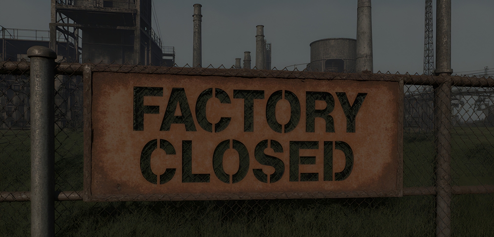 Future of UK manufacturing under threat factory closed
