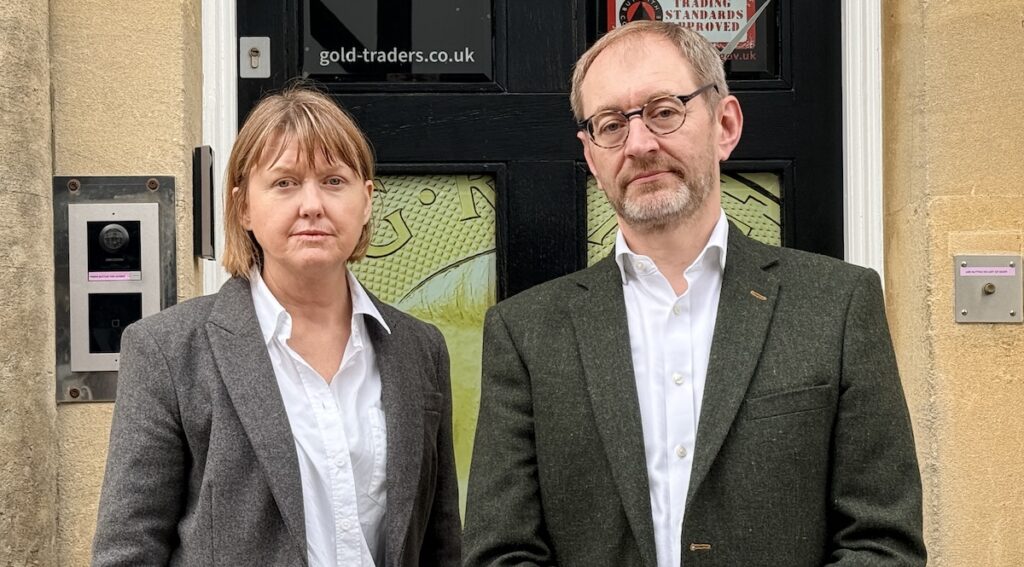 Sarah Gibson MP with Jon White of Gold Traders UK
